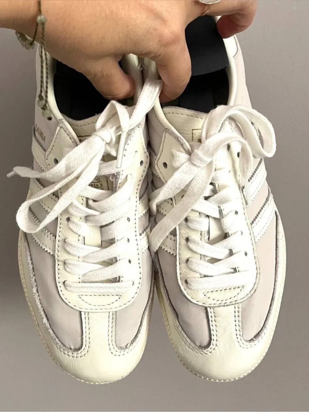 Adidas Off White Nylon Samba OG Sneakers - 6.5 - 7US